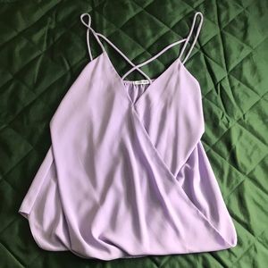 Fashion Nova Lavender Crisscross Top 1X